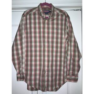Vineyard Vines‎ Whale Shirt Mens M Multicolor Plaid Oxford Button Down Preppy